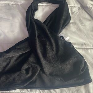 Princess Polly black wrap take the reigns top